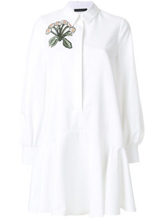 платье-рубашка с цветочной вышивкой Alexander McQueen