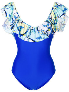 ruffled printed swimsuit Emilio Pucci