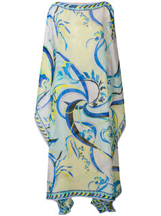 длинный кафтан с абстрактным принтом Emilio Pucci