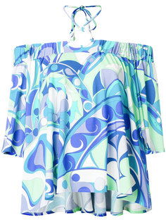 off-the-shoulder printed blouse Emilio Pucci