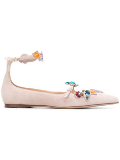 балетки с цветочной вышивкой Valentino
