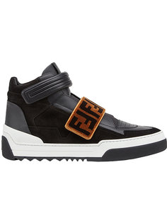 branded strap hi tops Fendi