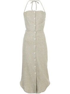 платье с вырезом-петлей халтер на пуговицах Christopher Esber