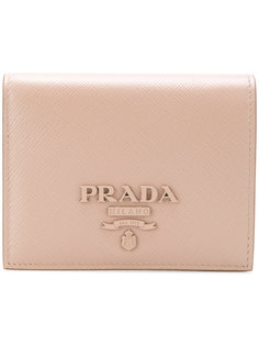 compact logo wallet Prada