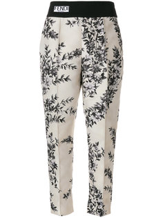 классические брюки с цветочным принтом Fendi