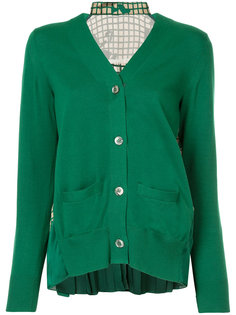 V-neck button cardigan Sacai