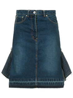 denim zipped skirt Sacai