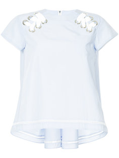 lace-up detail T-shirt Sacai