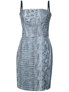 облегающее платье с эффектом змеиной кожи Just Cavalli