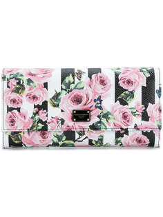 кошелек с принтом роз Dolce &amp; Gabbana