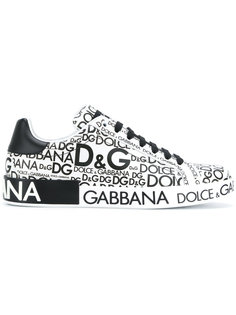 кроссовки Portofino  с принтом-логотипом Dolce &amp; Gabbana