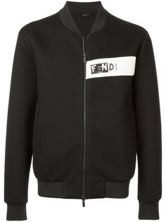 куртка-бомбер с нашивкой логотипа Fendi