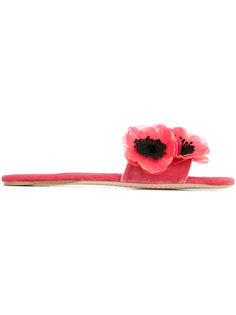 декориорванные сандалии Peony Miu Miu