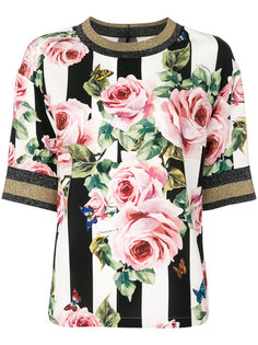 блузка с принтом роз Dolce &amp; Gabbana