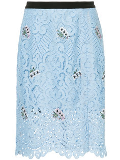 embroidered guipure lace skirt Markus Lupfer