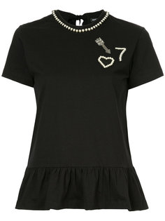 pearled frill trim T-shirt Markus Lupfer