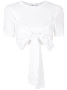 укороченная футболка с узлом спереди T By Alexander Wang