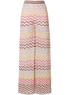 широкие брюки с зигзагообразным принтом M Missoni