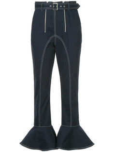 denim flared hem trousers Self-Portrait