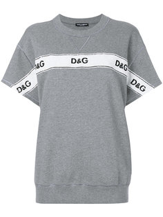 толстовка с короткими рукавами и пайетками  Dolce &amp; Gabbana