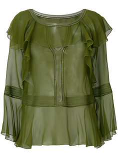 блузка с рюшами Alberta Ferretti
