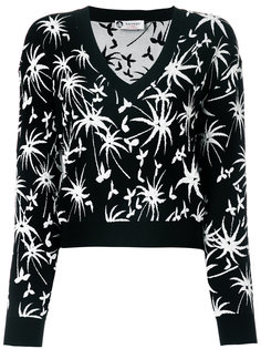 укороченный свитер с V-образным вырезом Lanvin