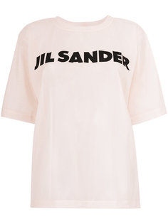 прозрачная футболка с принтом логотипа Jil Sander