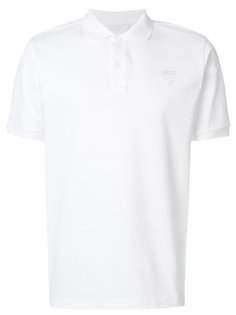 футболка-поло с заплаткой с логотипом Prada