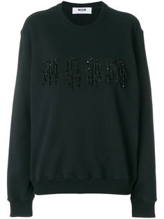 декорированная толстовка с логотипом MSGM