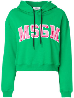 укороченная толстовка с логотипом MSGM