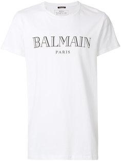 футболка с принтом-логотипом Balmain