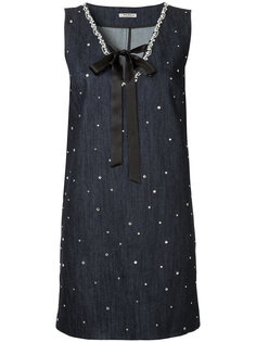 crystal-embellished denim dress Miu Miu
