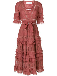 cosair frill tier long dress Zimmermann