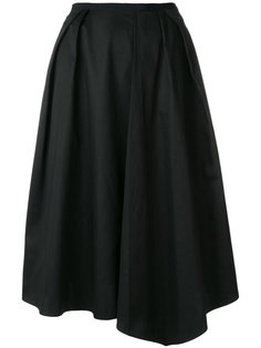 asymmetric pleated a-line skirt Jil Sander Navy