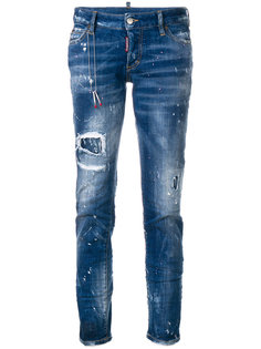 джинсы с потертой отделкой Jennifer  Dsquared2