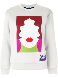 face motif sweatshirt Prada
