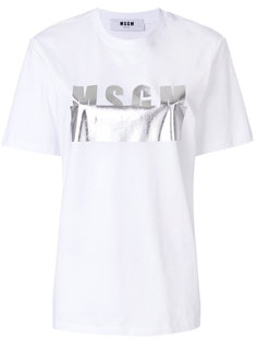 футболка с принтом-логотипом MSGM