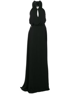 платье с вырезом-петлей халтер с декорированной головой пантеры Philipp Plein