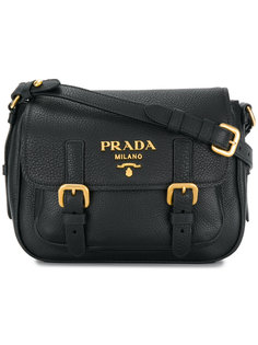 сумка через плечо с откидным клапаном с пряжками Prada