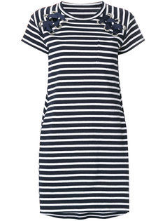 lace-up detail marine dress Sacai