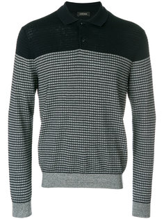 свитер-поло с длинными рукавами в полоску Z Zegna