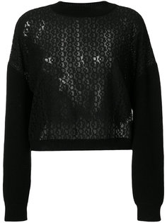 трикотажный топ с кружевной панелью Red Valentino