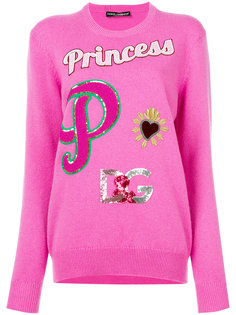свитер с аппликацией Princess Dolce &amp; Gabbana