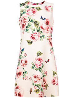 платье-шифт с розами Dolce &amp; Gabbana