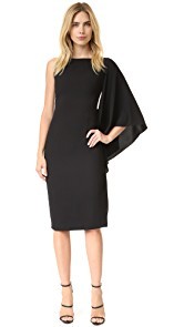 Cushnie Et Ochs Side Ruffle Asymmetrical Dress