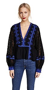 Free People Boogie All Night Blouse