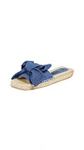 Jeffrey Campbell Denim Bow Slides