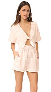 Mara Hoffman Tie Front Romper