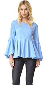 Milly Kat Cotton Poplin Top