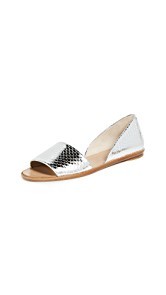 Michael Kors Collection Mallory Peep Toe Flats